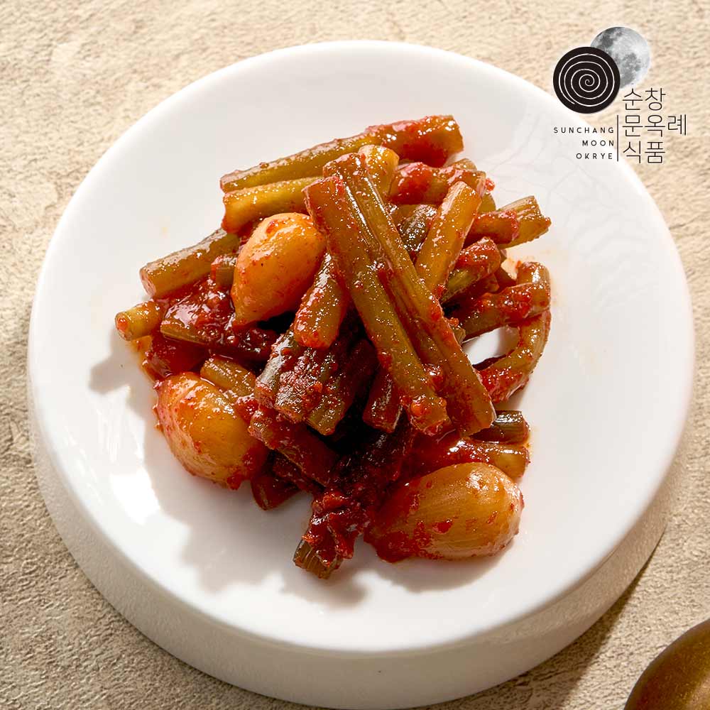 순창문옥례식품 마늘쫑 장아찌 1kg 밀폐용기