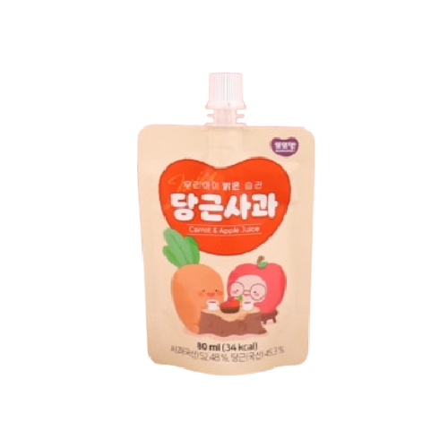 녹색식품 룰루맘 우리아이 밝은습관 당근사과 80ml