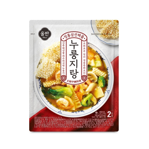 태원식품산업 올반 정통삼선 해물누룽지탕 500g