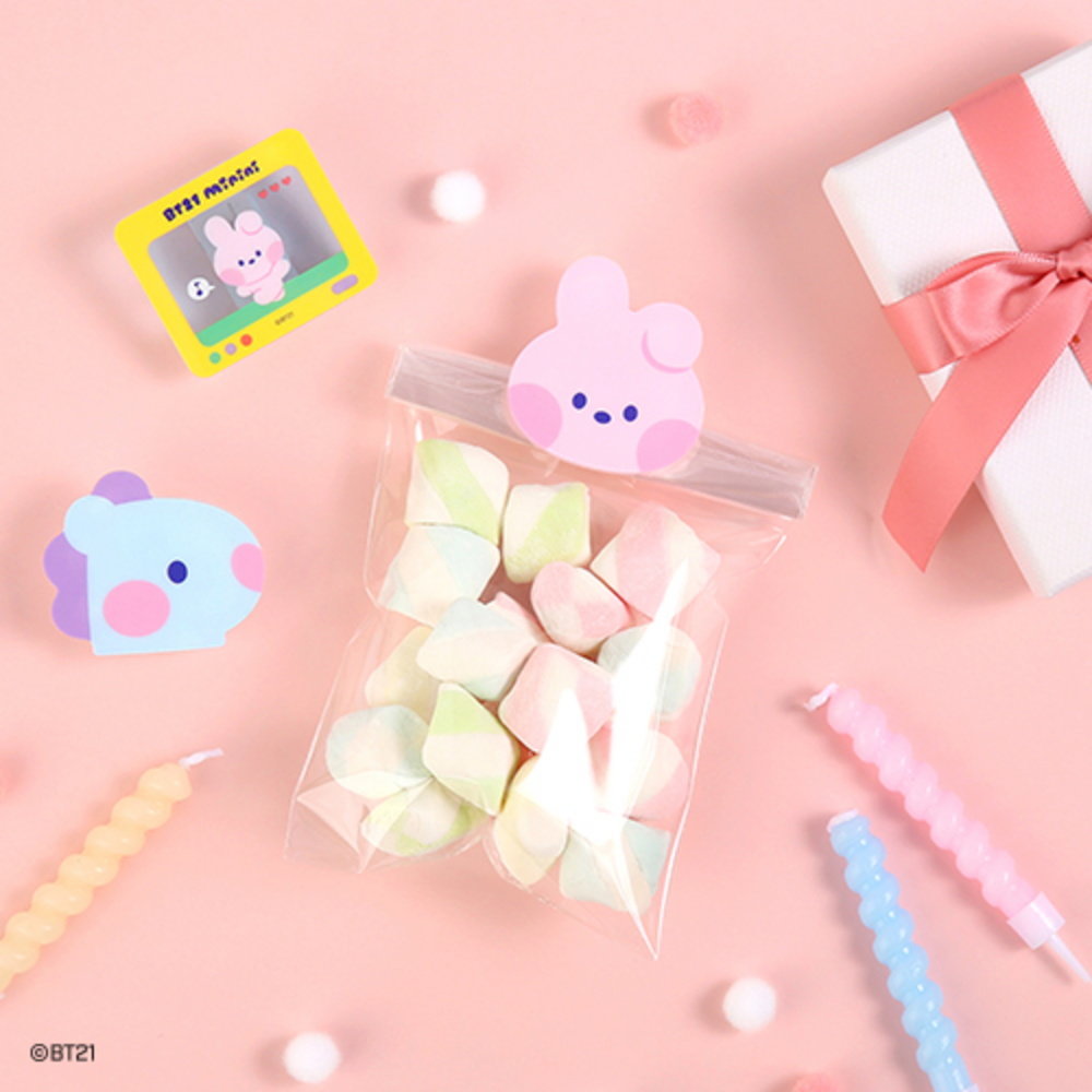 BT21 아크릴 마그넷 클립 세트 - 미니니 색상랜덤