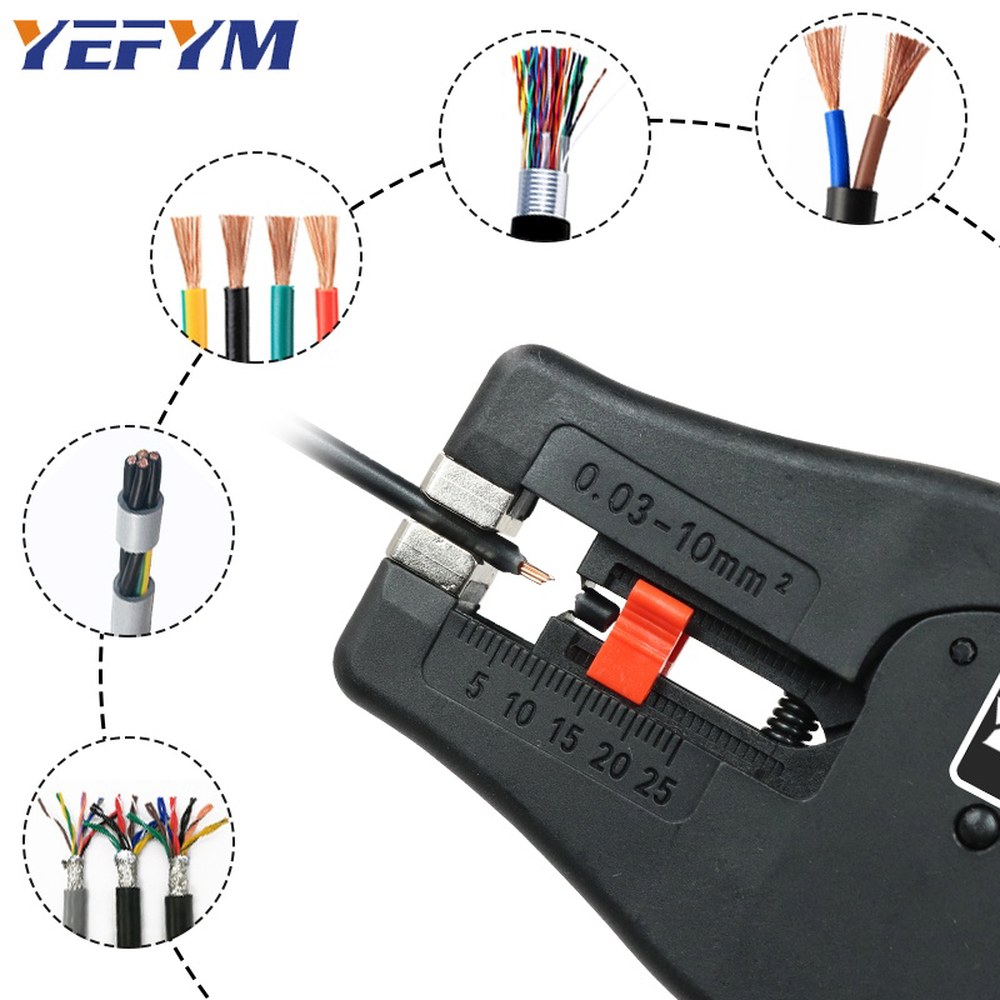 자동 와이어 스트리퍼 커터 플라이어 2 in 1 헤비 듀티 도구 0 03-10mm2 미니 전기 YE-D10 32-7AWG