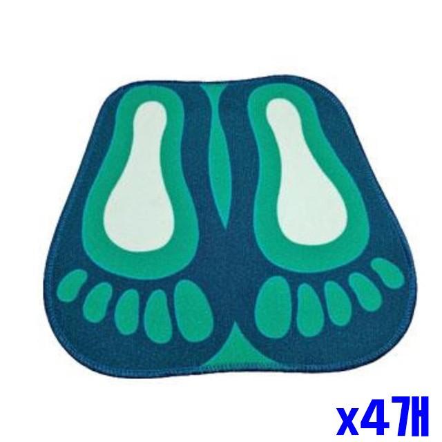 귀여운 발디자인 매트 X4개 주방매트