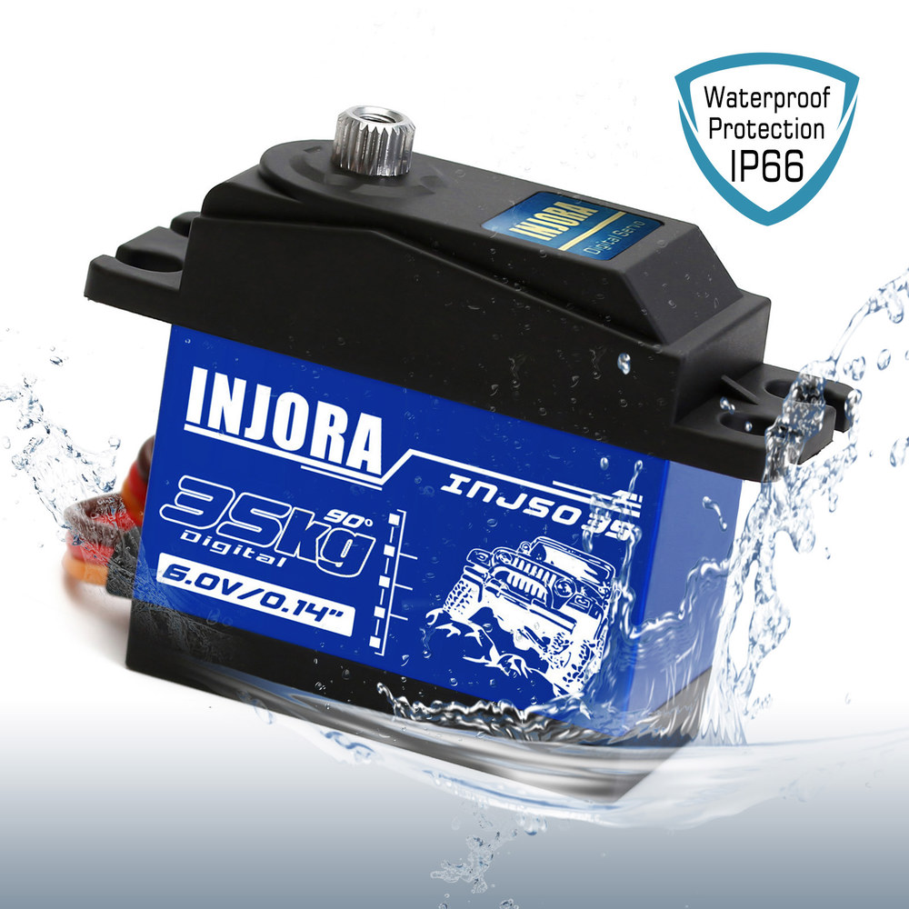 INJORA 디지털 서보 25KG 35KG RC 자동차 크롤러 트럭 로봇 업그레이드 부품 용 INJS025 INJS035 SCX10