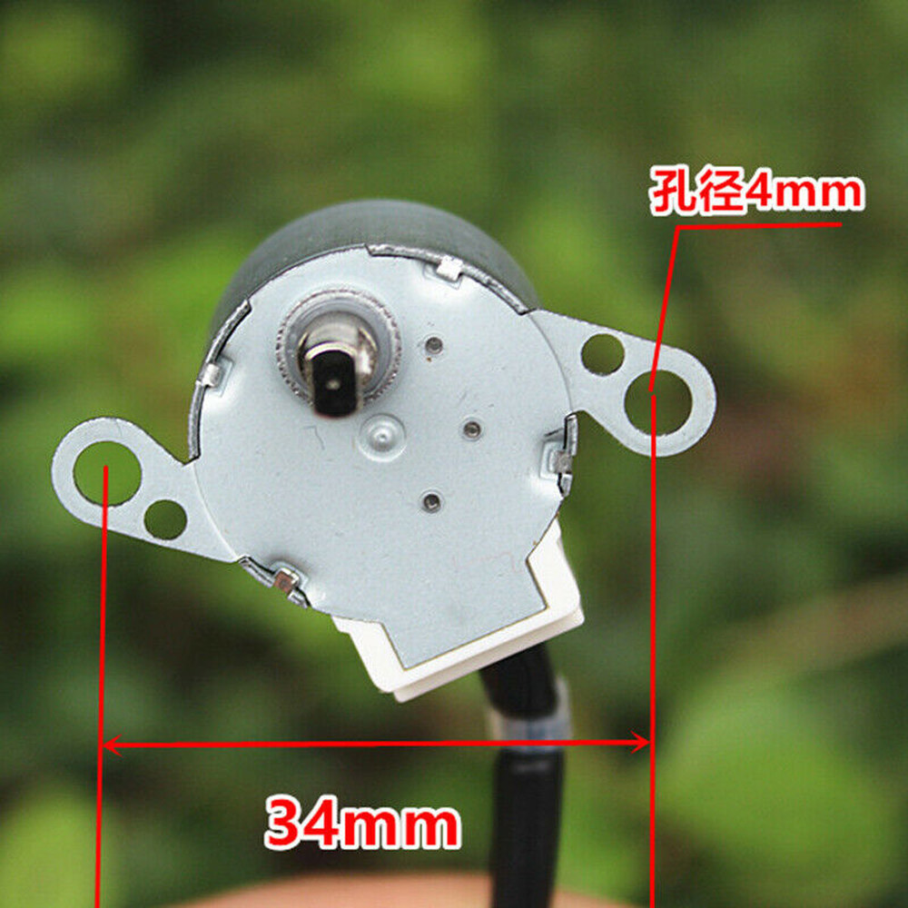 DC 12V 기어 스테퍼 모터 4 상 5 선 스테핑 플랫 샤프트 MP24BA