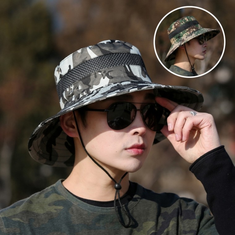 등산모자 사파리 여름 밀리터리모자 메쉬 햇빛가리개 그린
