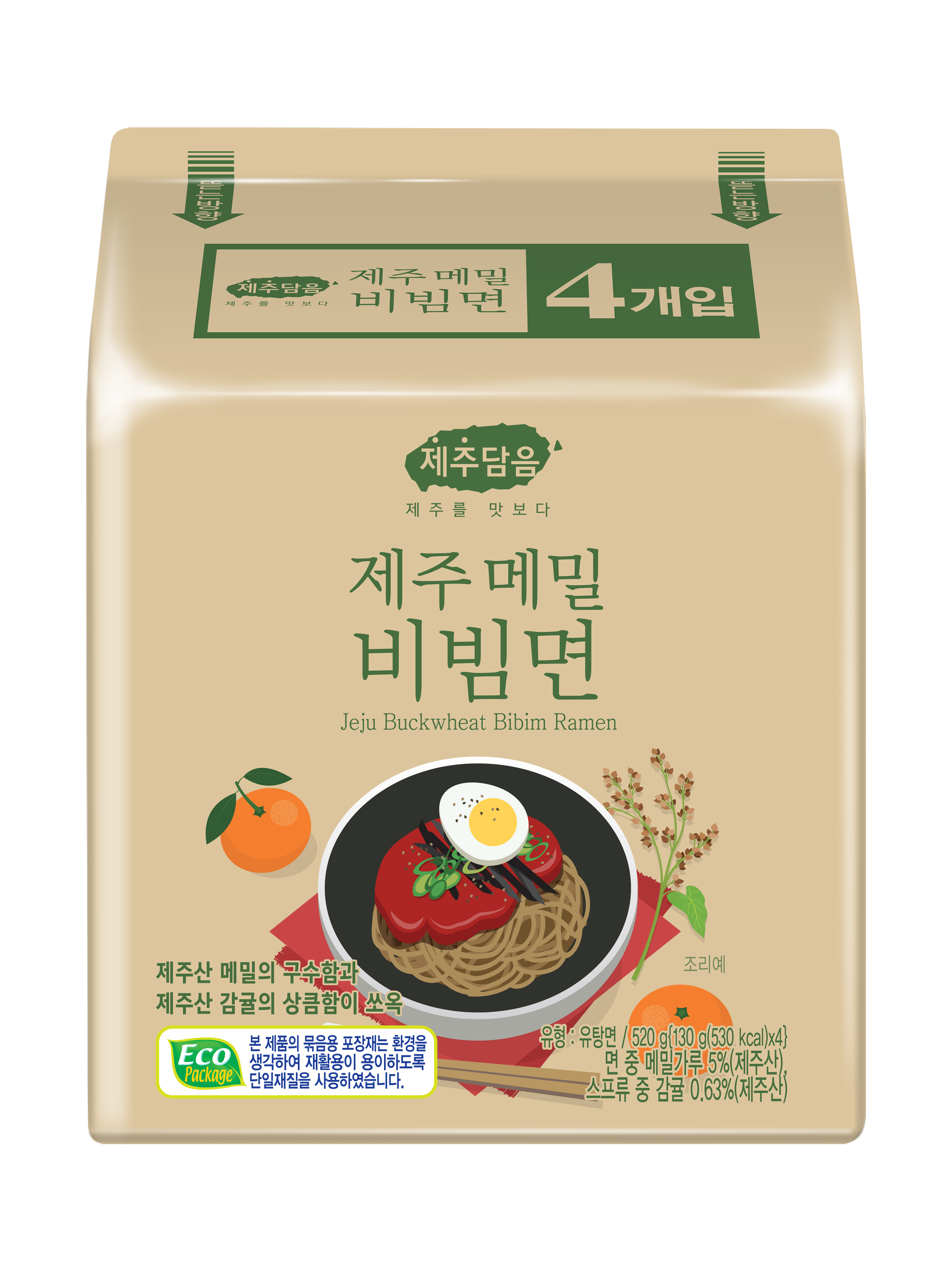 오뚜기 오뚜기 제주담음 제주 메밀 비빔면 130g