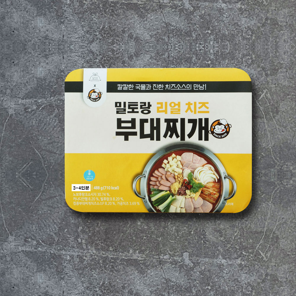 청우푸드 밀토랑 리얼치즈 부대찌개 3~4인분 488g