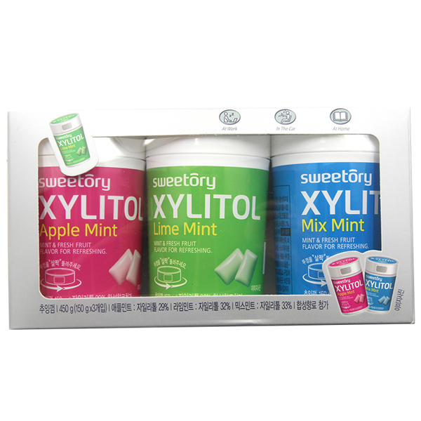 대영식품 스위토리 스위토리 자일리톨어소트껌 추잉껌 150g x 3입 450g