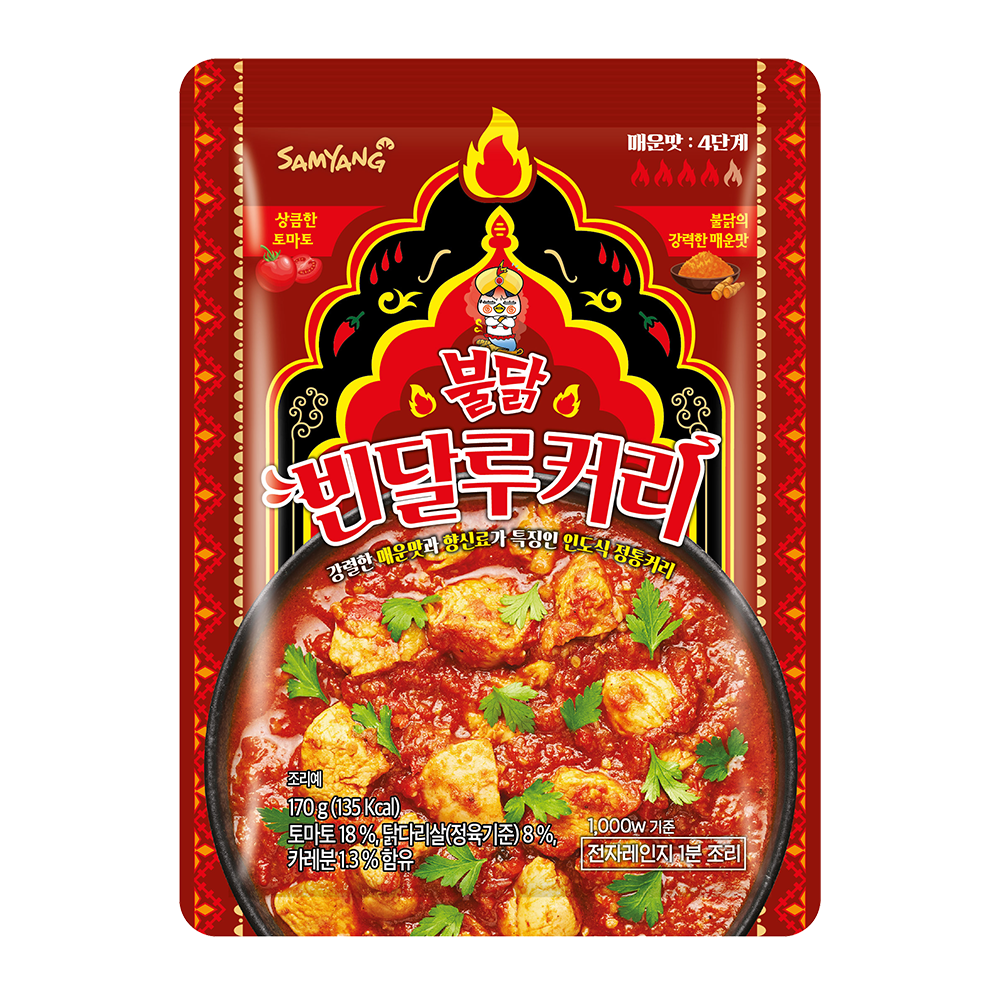 한국에스비식품 삼양 불닭 빈달루커리 170g