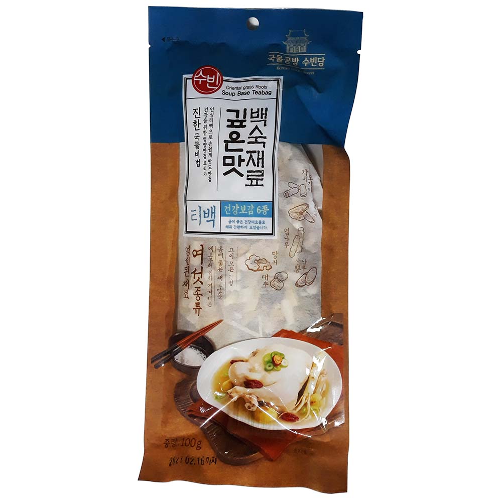 수빈유통 수빈 깊은맛 진한 국물비법 삼계탕 백숙재료 티백 100g 50개