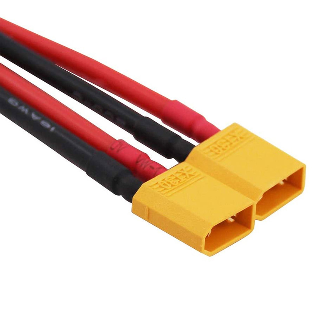 RC 드론 자동차 배터리용 충전기 케이블 XT30 암수 커넥터 병렬 와이어 Y 리드 18AWG