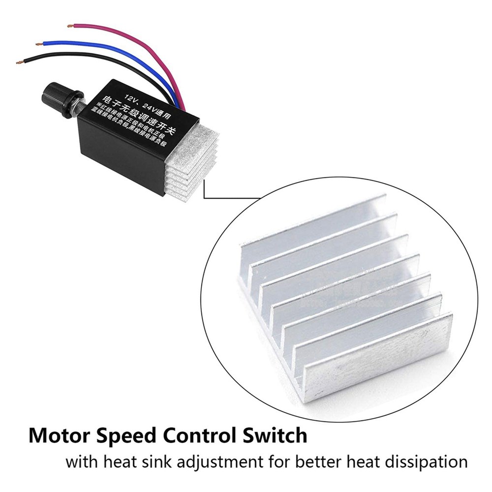 자동차 트럭용 모터 속도 조절기 스위치 선풍기 히터 제어 DC 12V 24V 10 A 1PC