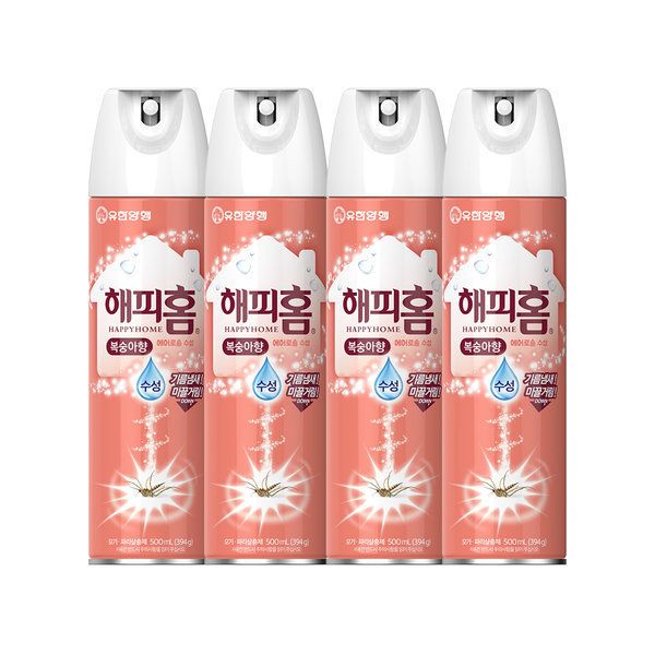 해피홈 에어로솔 수성 복숭아향 500ml