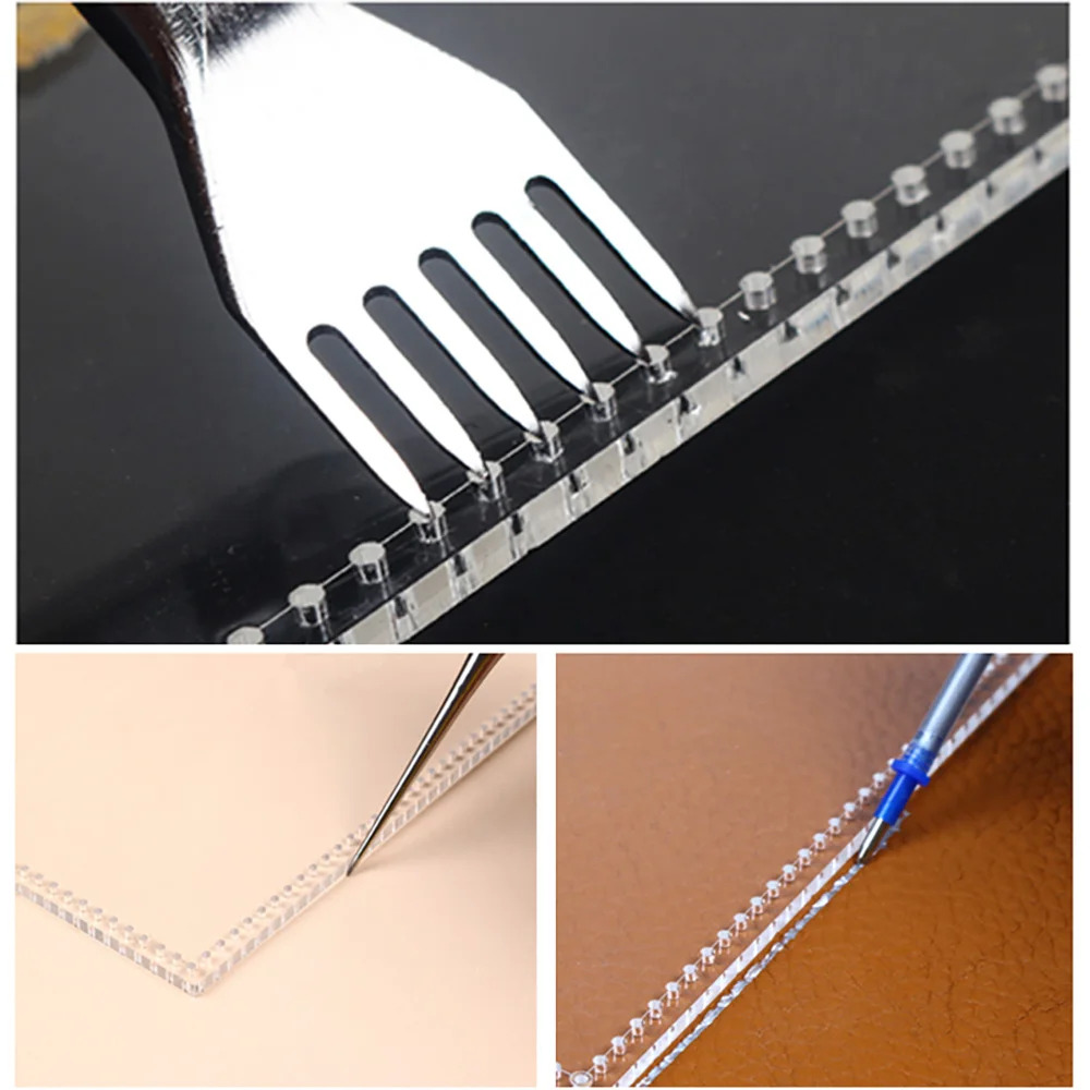 가죽 공예 아크릴 지갑 만들기 템플릿 가방 패턴 스텐실 도구 DIY 가죽 재봉 액세서리