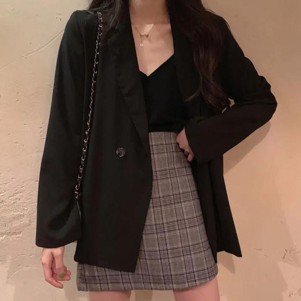 여자 오버핏 카라 자켓 봄코디 가을 아우터