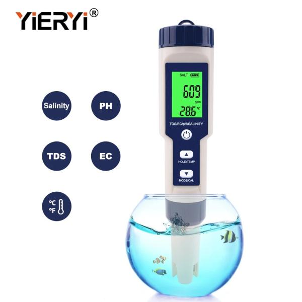 Yieryi TDS EC PH 염분 계량기 ORP H2 S G 온도 수질 모니터 솔루션 수영장 수족관용 비료 저항 테스터