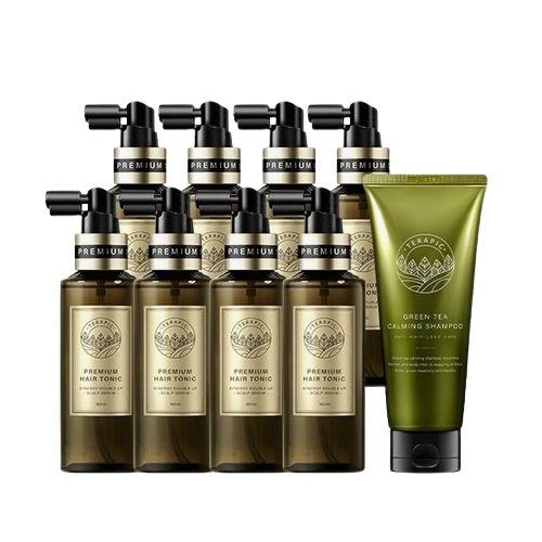 테라픽 프리미엄 헤어토닉 시너지 더블 업 160ml x 8개 + 그린 티 카밍 샴푸 250ml