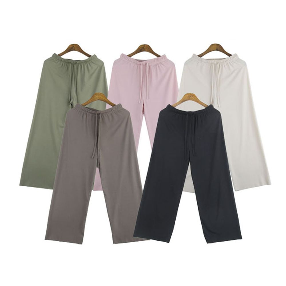 여성 밴딩팬츠 5컬러 1P 골지 통바지 데일리 홈웨어