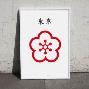 일본 유니크 인테리어 디자인 포스터 M 동경벚꽃 일본소품 그림 사진