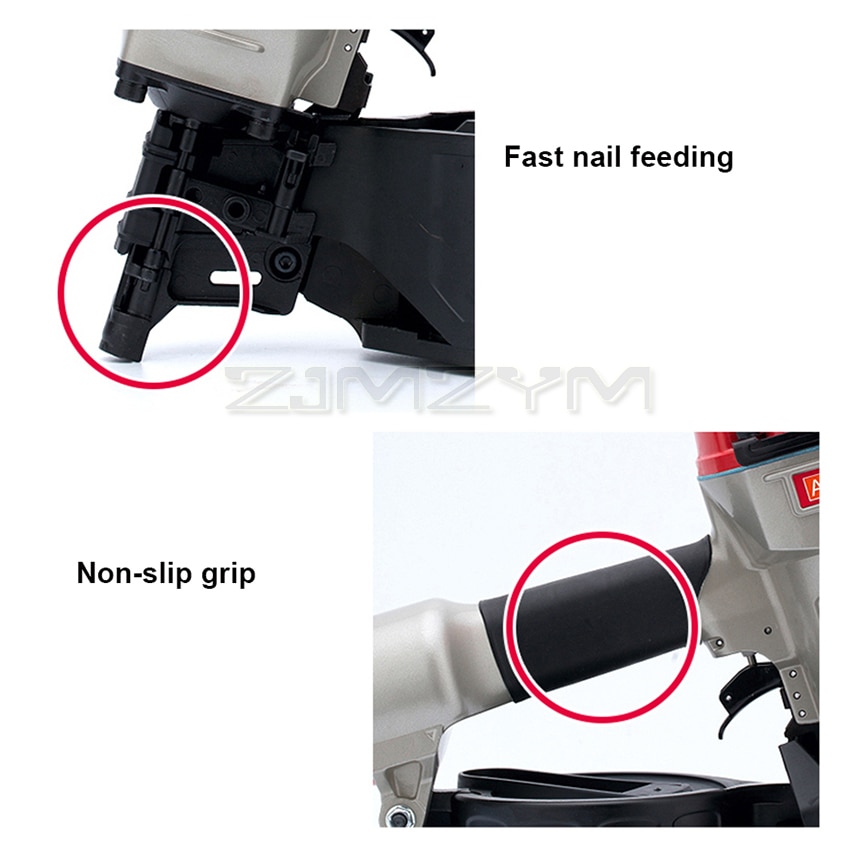 루핑 공압 롤 네일 건 사이딩 코일 네일러 25-80mm CN55 CN70 CN80 1개 2 CN70