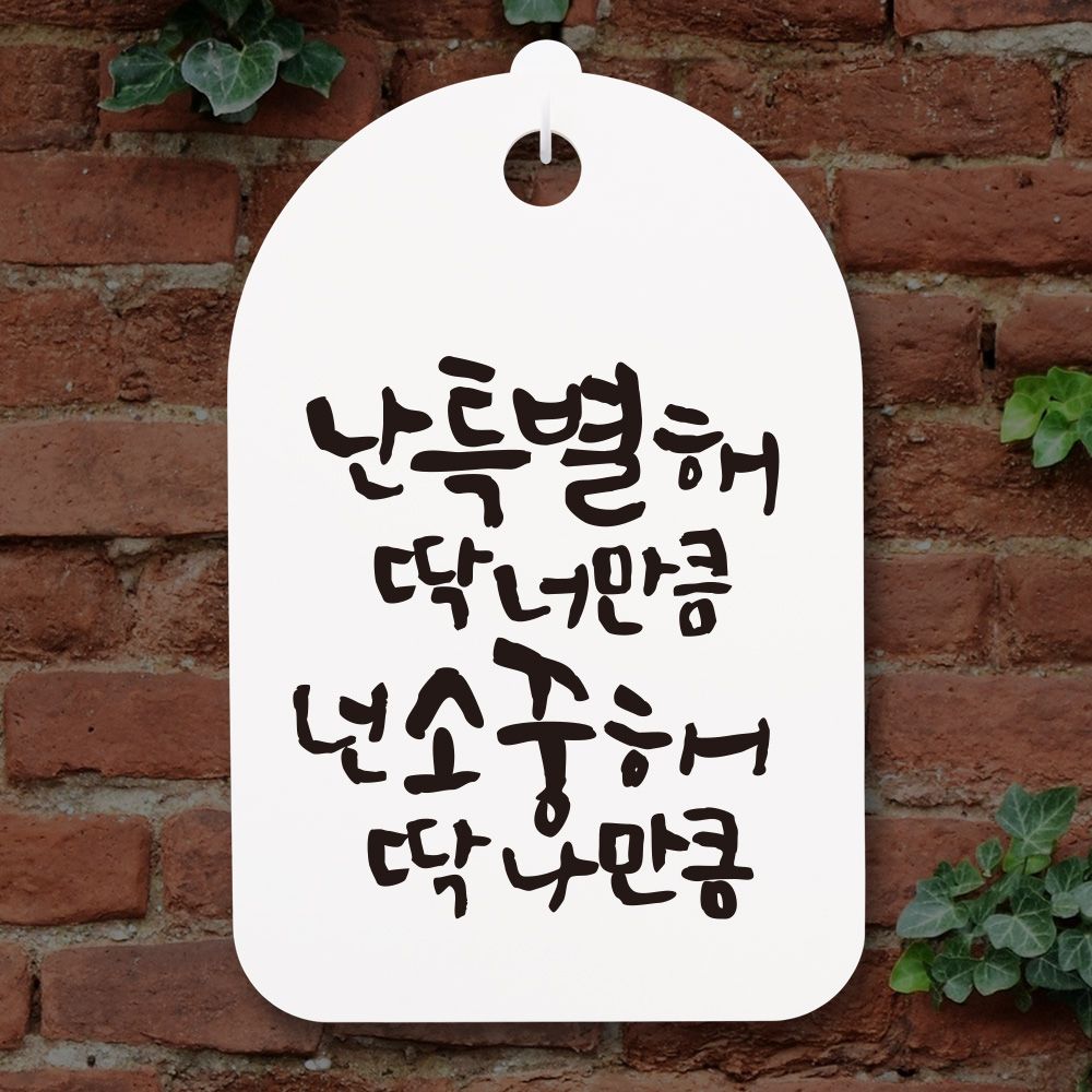 뭉키데코 캘리안내간판 30 116 난 특별해 딱 너만큼