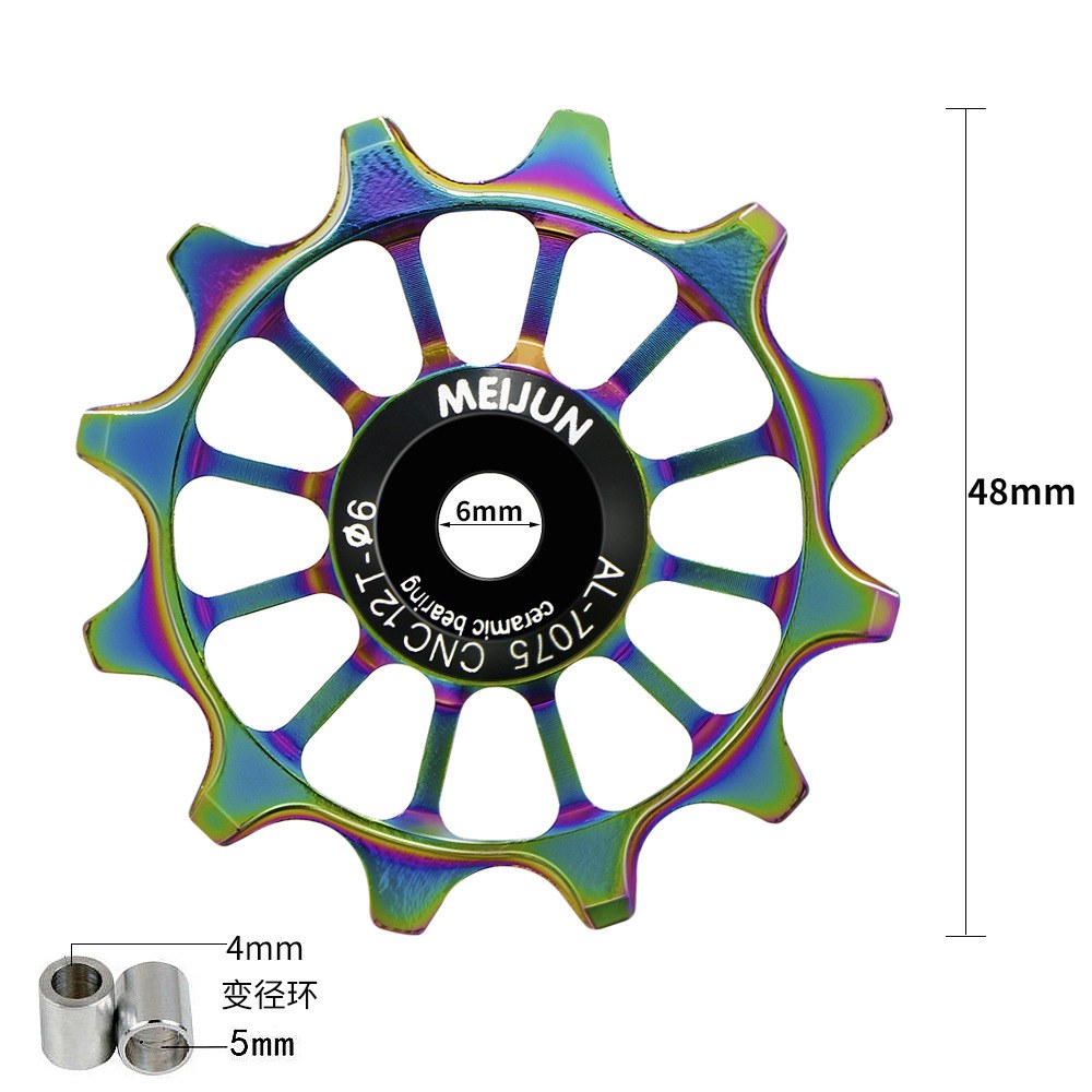 MTB 자전거 뒷 변속기 자키 휠 11T 18T 세라믹 베어링 풀리 AL7075 CNC 도로 자전거 가이드 롤러 아이들러