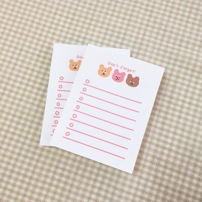 딴짓곰 체크리스트 메모지
