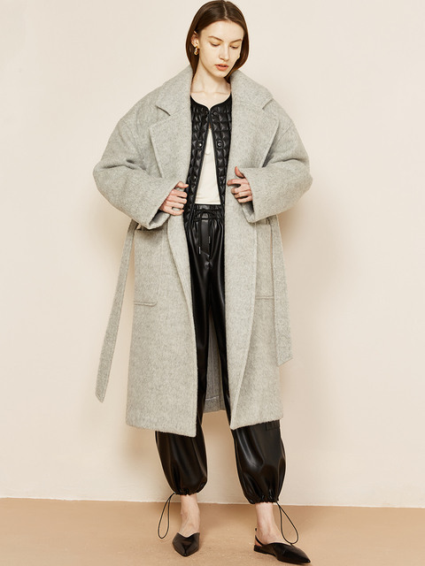 이엠엠 Alpaca Belted Coat