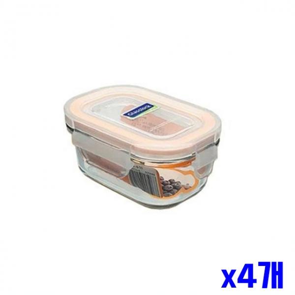핸디형 직사각 유리 밀폐용기 x4개 보관