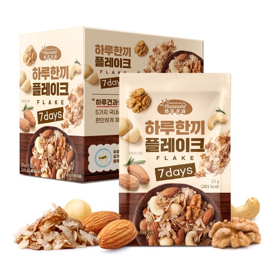 하루견과 하루한끼 플레이크 35g x 7개입