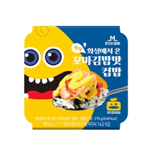 이에스그린푸드 몬스터상회 화성에서 온 겨자 꼬마김밥맛 컵밥 270g