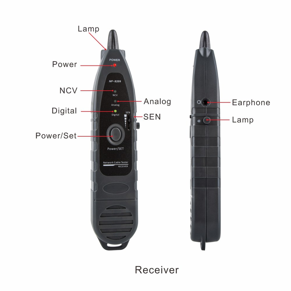 LAN LCD 측정 추적 케이블 POE 와이어 검사기 NF-8209