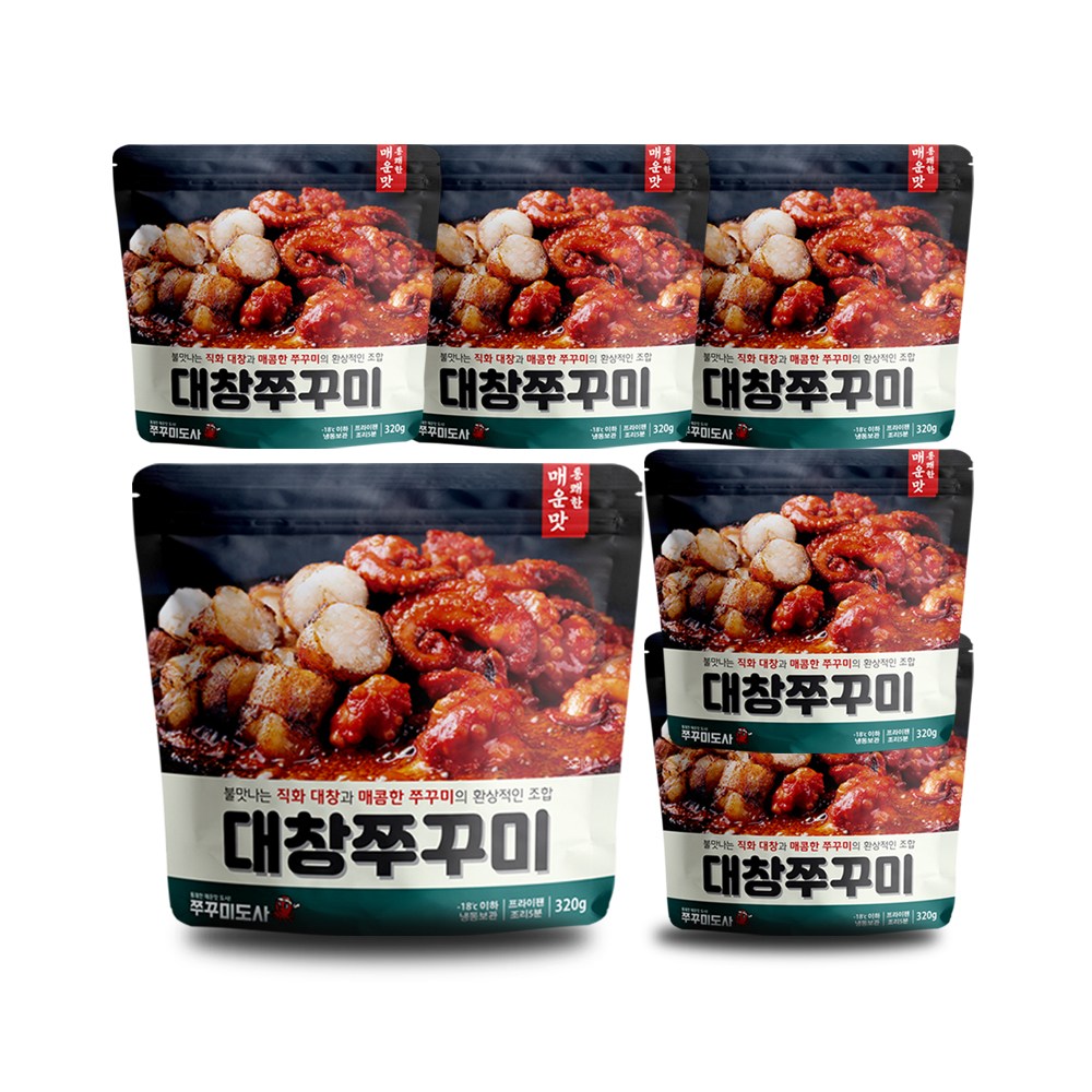 쭈꾸미도사 쭈꾸미도사 대창쭈꾸미볶음 320g 6팩