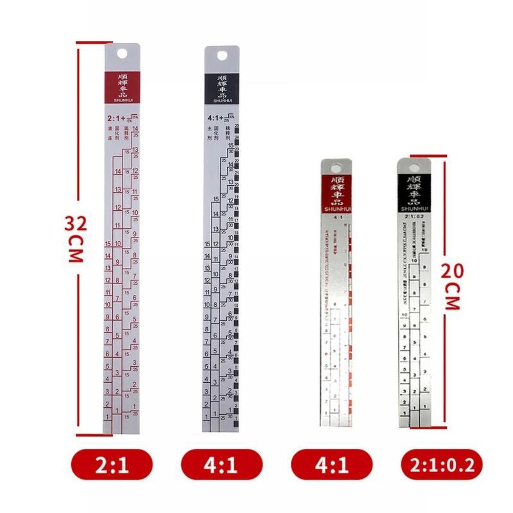 표준 자동차 페인트 눈금자 자동차 페인트 눈금자 눈금자 페인트 도구 R-ed 눈금자 드롭