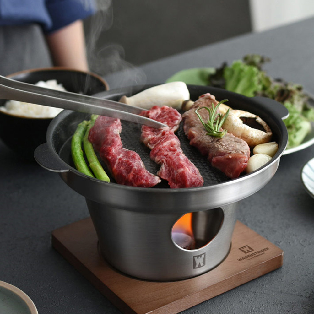 통3중 화로대 불판 세트 스텐 미니 삼겹살 고기불판