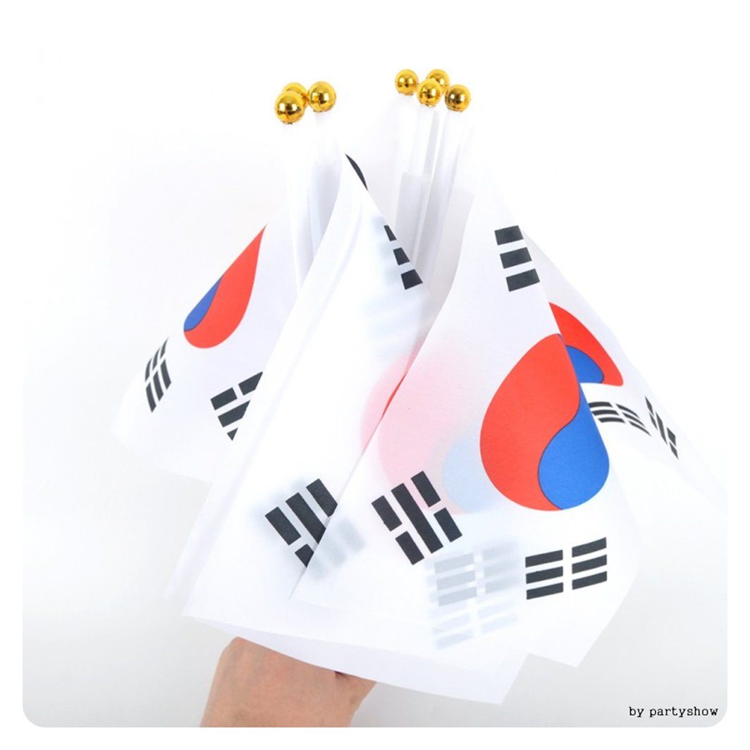 PWM-DK 일체형수기태극기 미니 10장
