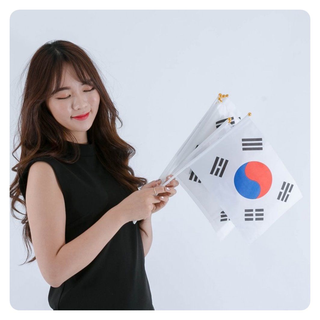 PWM-DK 일체형수기태극기 일반 10개입