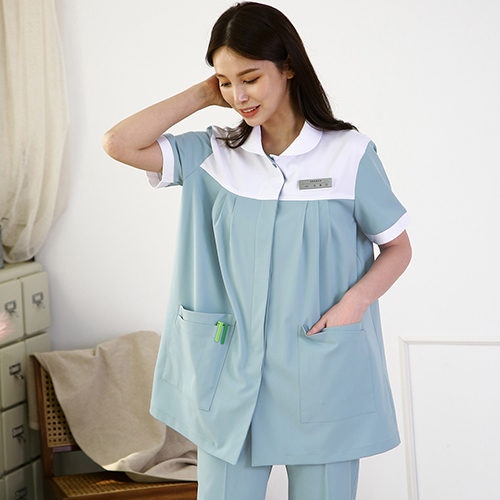 누림상사 임부복 상의 간호복 간호사복 병원유니폼 L 민트