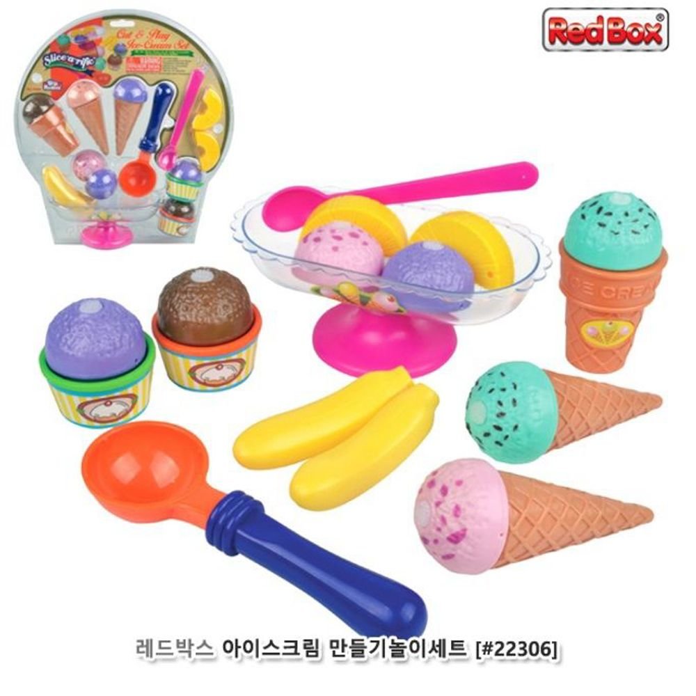 소꿉놀이 레드박스 아이스크림 만들기 놀이세트 19p