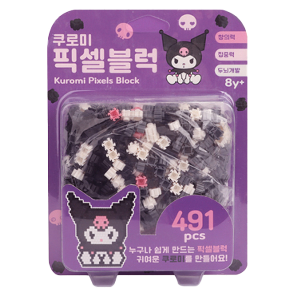 산리오 쿠로미 픽셀블럭 491pcs 디폼 나노 블럭