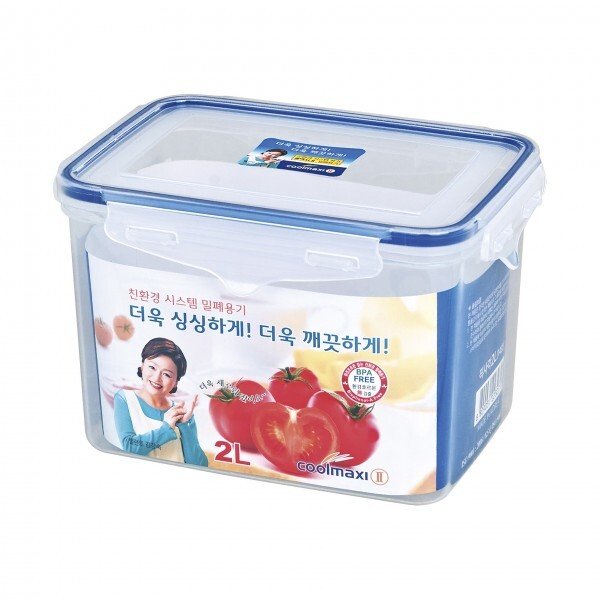 쿨맥시2 직사각 2L 김치통 밀폐용기 보관용기 1개