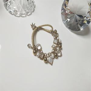어썸블루 유니크 여성 럭셔리 체인 머리끈 헤어끈