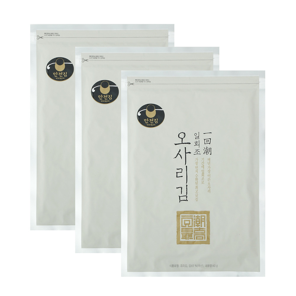만전식품 만전김 일회조 오사리김 40g