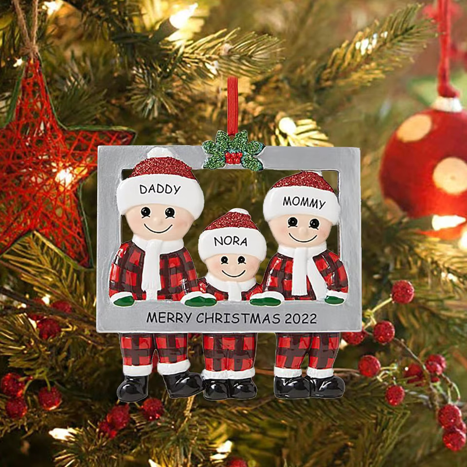 DIY 가족 펜던트 가정용 메리 장식 Navidad 트리 걸이 새해 2024