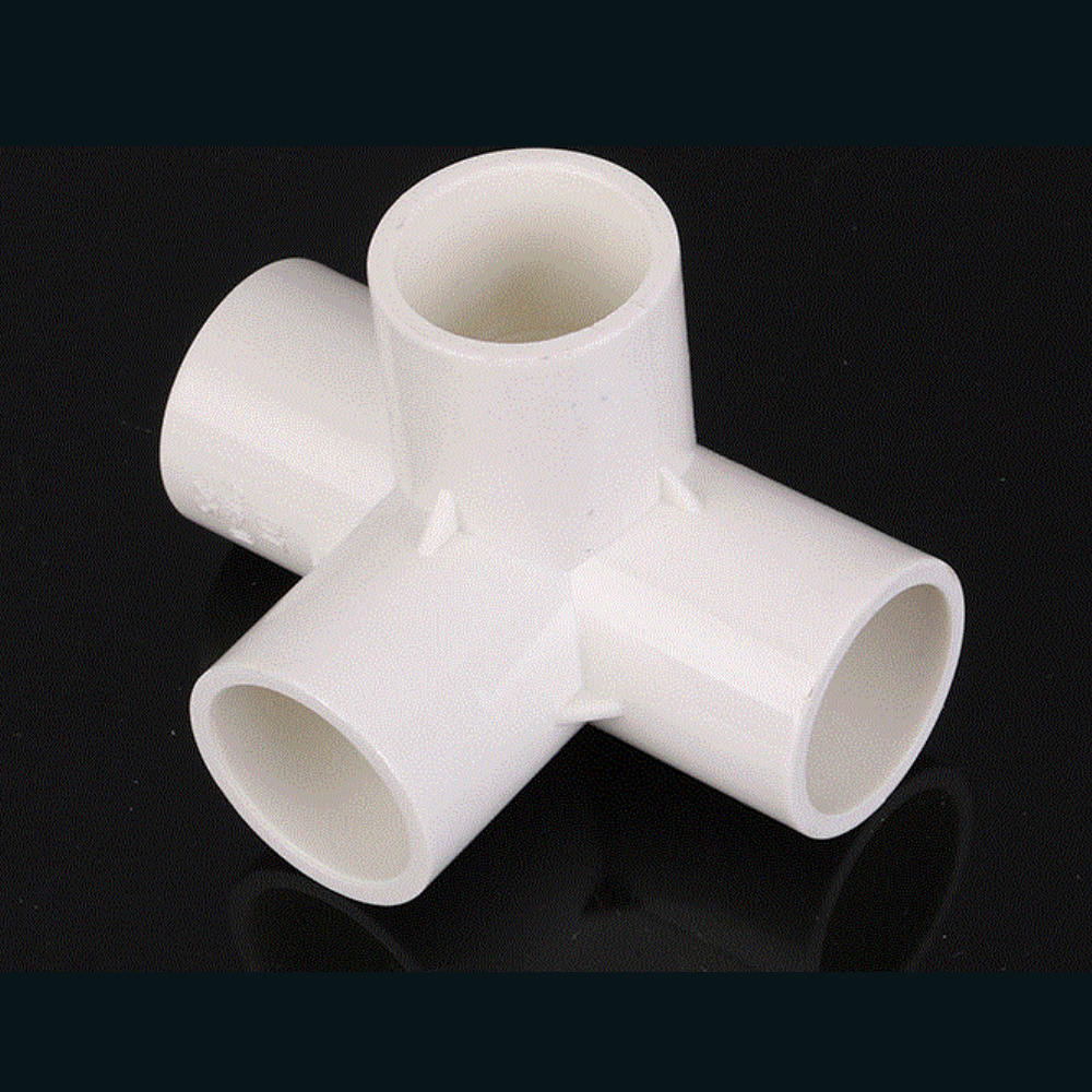 PVC 파이프 연결 4구 커넥터 배관 부속 DIY 조립 부품 이음관 소켓 조인트