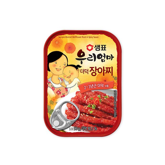 샘표 샘표 샘표 자취 반찬 간편식 우리엄마 더덕장아찌 90gx2 팬트리 탕비실 도시락반찬 1세트