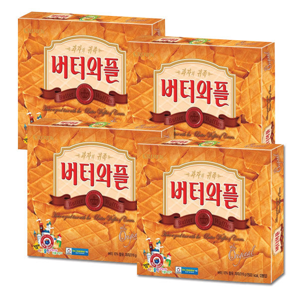 크라운 버터와플 316g x 4개