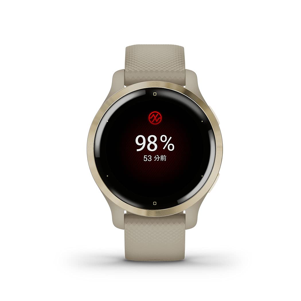 GARMIN 가민 스마트 워치 GPS Venu 2S Light SandLight 일본 정규품 소 010-02429-61