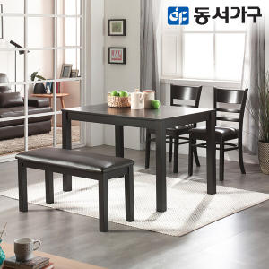 동서가구 동서가구 WO모던 우드 원목 4인용 식탁 테이블 세트 의자 2EA 벤치 1EA DF639239