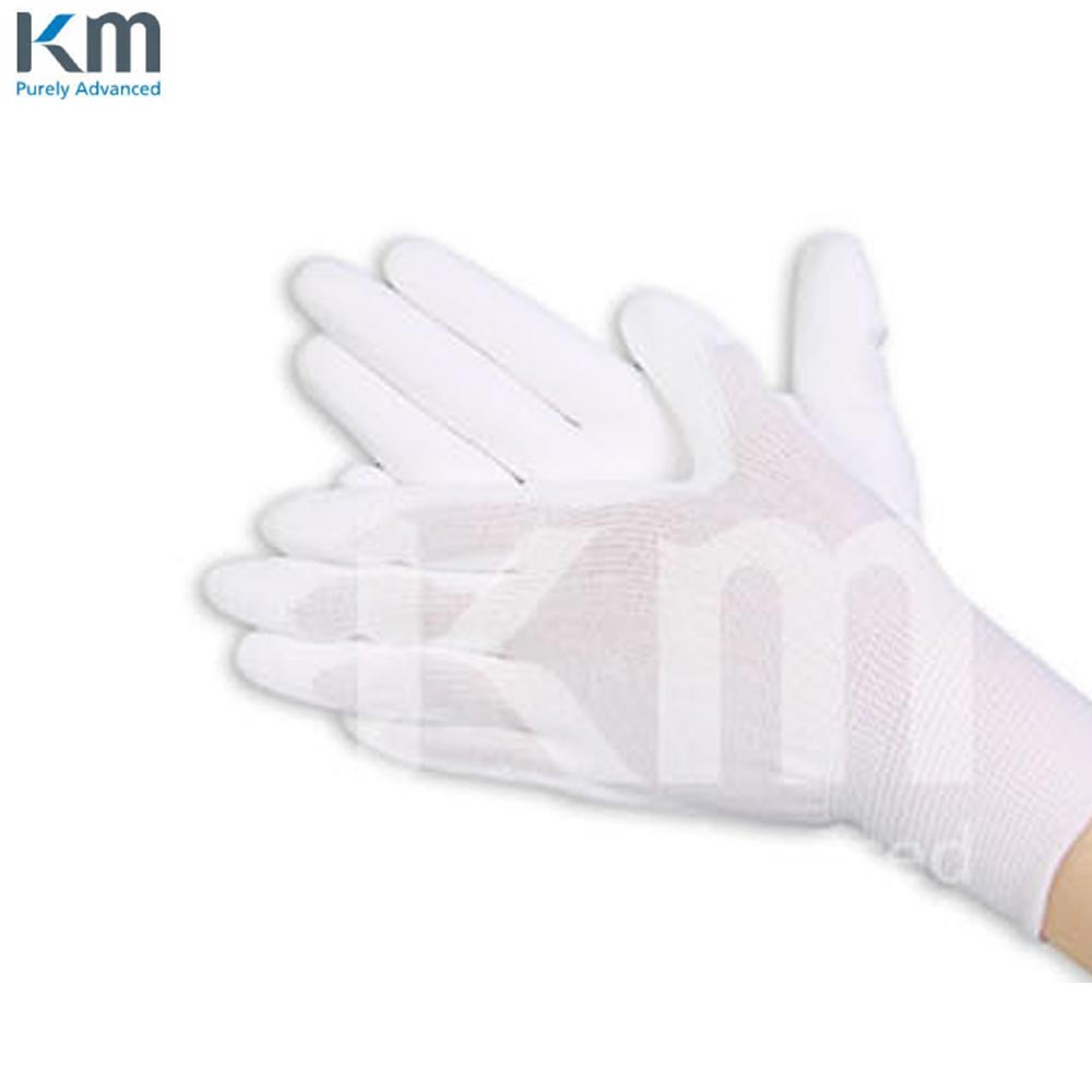 KM 크린룸 PU PALM 손바닥 코팅 장갑 10켤레입